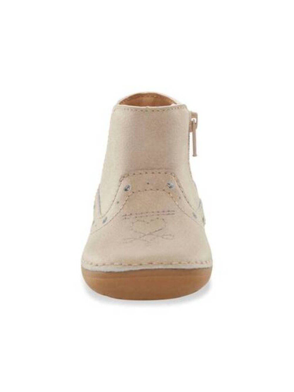 NWT STRIDE RITE Girls Soft Motion Gigi Boots in Beige - Picture 5 of 9